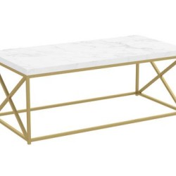 Tavolinë mermeri e jashtme drejtkëndëshe drejtkëndëshe, bazë katrore e veshur me tunxh, bazë katrore X me motive të bardha Tavolinë mermeri e jashtme drejtkëndëshe drejtkëndëshe, bazë katrore e veshur me tunxh, bazë katrore X me motive të bardha