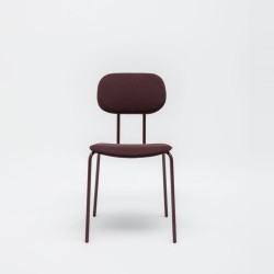 Claret Red Armless Metal Chair mts01 Claret Red Armless Metal Chair mts01