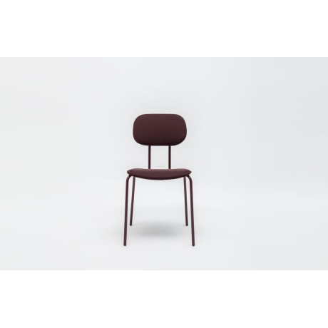 Claret Red Armless Metal Chair mts01