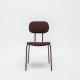 Claret Red Armless Metal Chair mts01