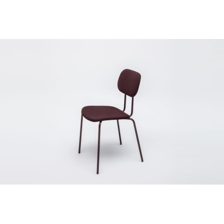 Claret Red Armless Metal Chair mts01