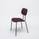 Claret Red Armless Metal Chair mts01