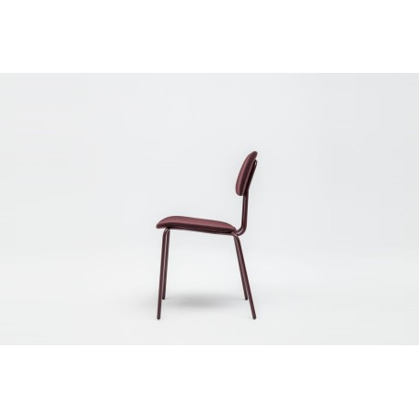 Claret Red Armless Metal Chair mts01