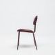 Claret Red Armless Metal Chair mts01