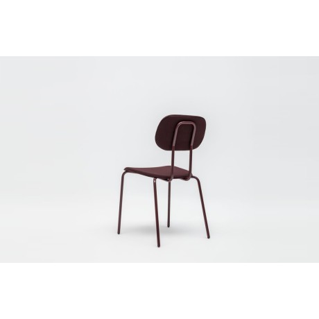 Claret Red Armless Metal Chair mts01