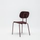 Claret Red Armless Metal Chair mts01