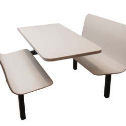 Beyaz Renkli Ahşap Kafe Restoran Grup Oturma Bankları bmk6327