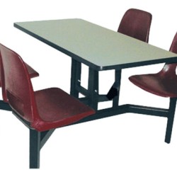 Bordo Renkli Koltuklu Plastik Kafe Restoran Grup Oturma Bankları bmk6329