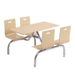 Dört Koltuklu Ahşap Kafe Restoran Grup Oturma Bankları bmk6330