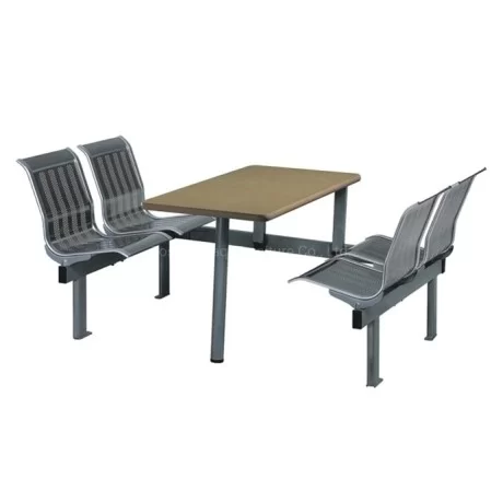 Metal Cafe Restaurant Group Seating Benches with Four Seats bmk6331