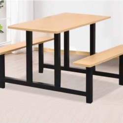 İki Koltuklu Ahşap Kafe Restoran Grup Oturma Bankları bmk6333