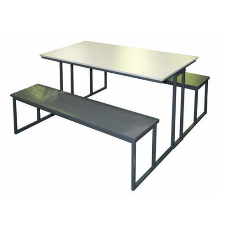 Metal Cafe Restaurant Group Seating Benches with Two Seats bmk6335