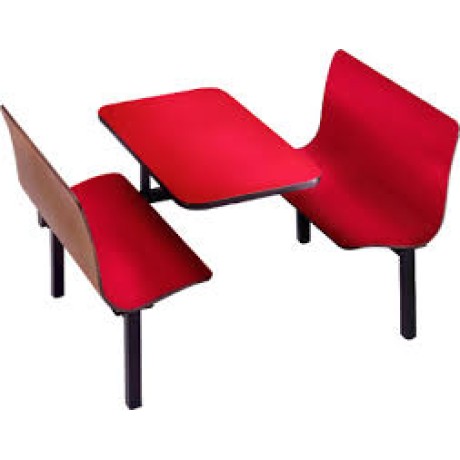 Red Color Wooden Cafe Restaurant Group Seating Benches bmk6336