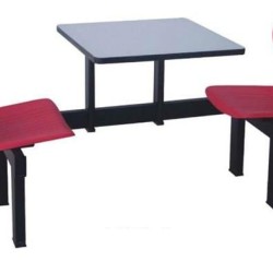 Kırmızı Renkli İki Koltuklu Plastik Kafe Restoran Grup Oturma Bankları bmk6338