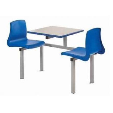 Blue Color Two Seat Plastic Cafe Restaurant Group Seating Benches bmk6326