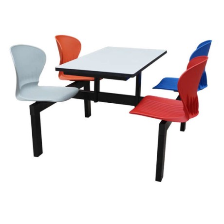 Plastic Cafe Restaurant Group Seating Benches with Colorful Seats bmk6342