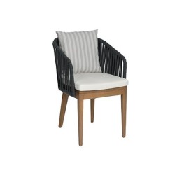 Външен метален стол с дървени крака mtd8242