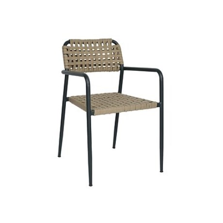 Straw braided metal covered outdoor chair 2 mtd8209