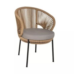 Ovaler, aus Seil geflochtener Outdoor-Stuhl  mtd8228