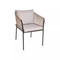 Външен метален стол с плетено въже с метално покритие  mtd8232