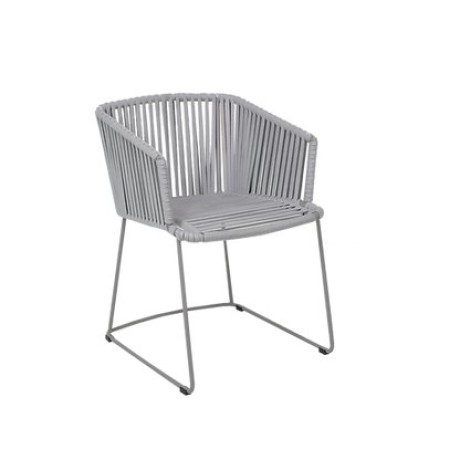 Gray rope braided outdoor metal chair  mtd8235