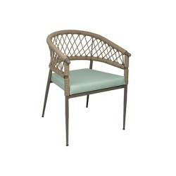 Въжен плетен метален стол на открито  mtd8240