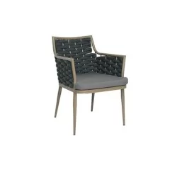 Qalın saman hörülmüş açıq metal kreslo  mtd8250