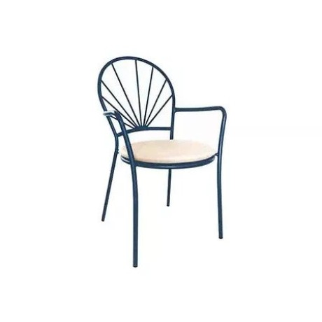 Oval Seat Outdoor Metal Chair with Arm mtd8257