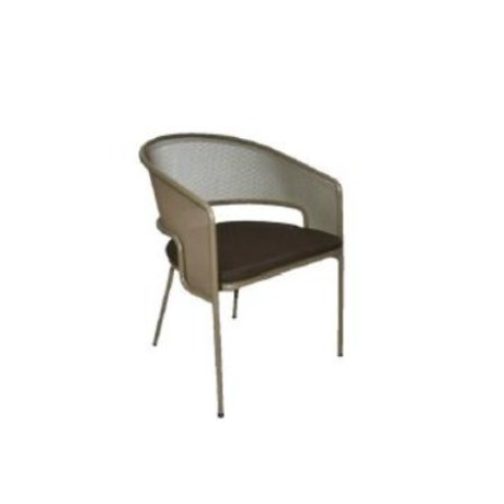 Wide Seat Oval Outdoor Metal Chair  mtd 8254