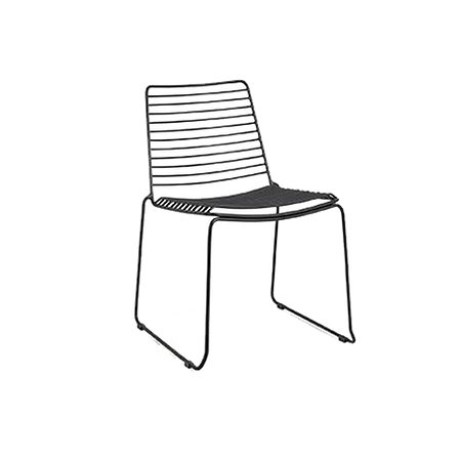 Striped Metal Outdoor Chair mtd 8261