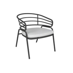 Black Iron Cushioned Outdoor Chair mtd8266 Black Iron Cushioned Outdoor Chair mtd8266
