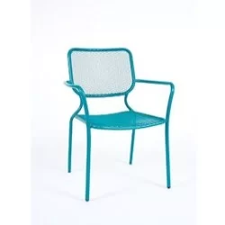 Chaise d'extérieur moderne en métal avec accoudoirs mtd8277