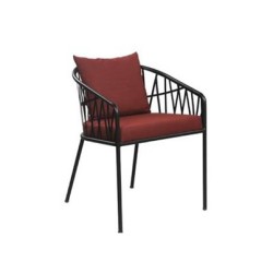 Red Cushioned Outdoor Metal Chair mtd8288 Red Cushioned Outdoor Metal Chair mtd8288