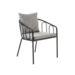 Gray Cushioned Outdoor Metal Chair mtd8294 Gray Cushioned Outdoor Metal Chair mtd8294