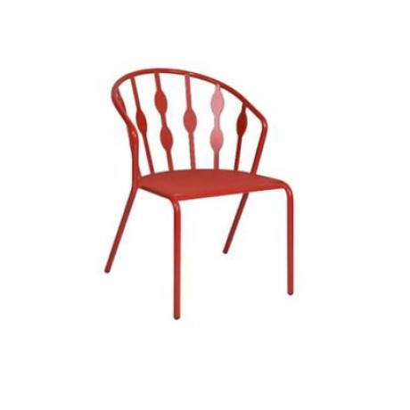 Red Metal Outdoor Chair mtd8295