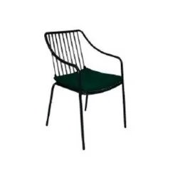 Outdoor-Stuhl mit schwarzem Metallarm mtd8309