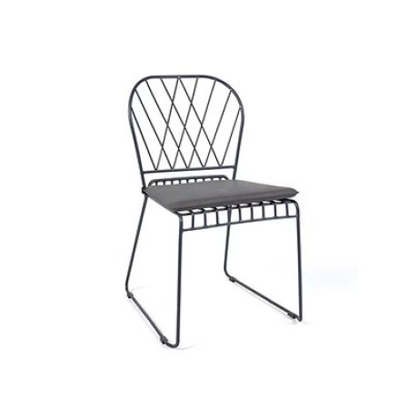 Tel Desenli Dış Mekan Metal Sandalye mtd8311