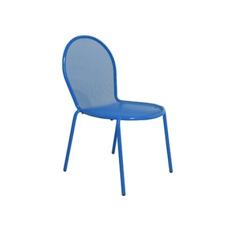 Blue Armless Outdoor Metal Chair mtd8318