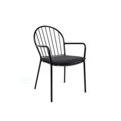 Siyah Dış Mekan Metal Sandalye mtd8321