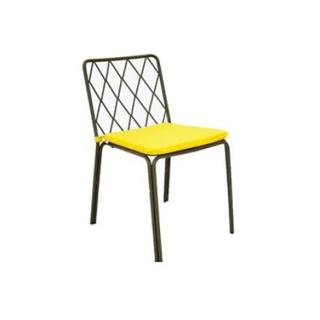 Yellow Cushioned Wire Mesh Chair  mtd8330