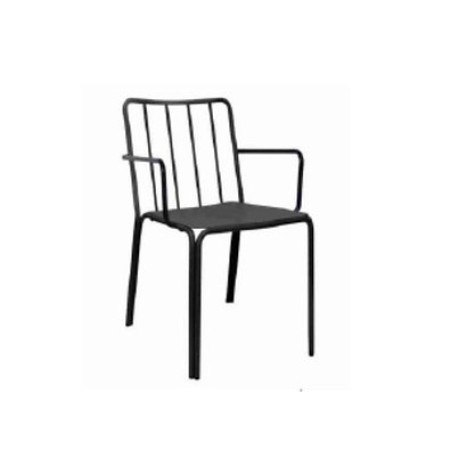Black Metal Chair With Arms mtd8327