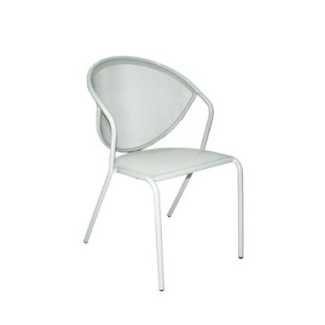 White Half Arm Chair mtd8332
