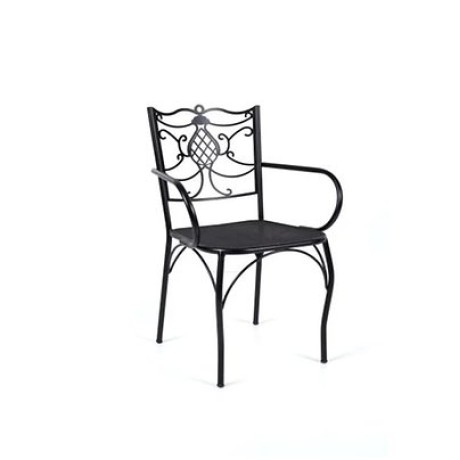 Oval Arms Back Detail Outdoor Metal Chair mtd8343