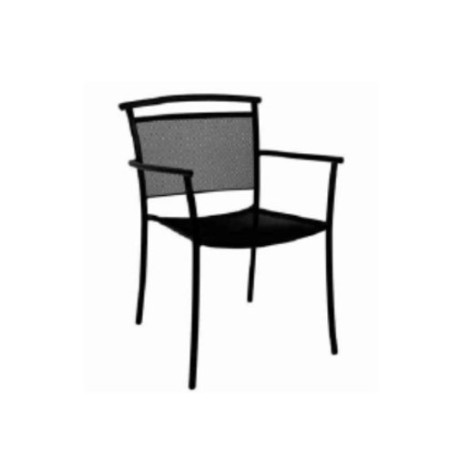Siyah Kollu Fileli Dış Mekan Metal Sandalye mtd8361