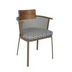 Mesh Wooden Neck Collar Cushioned Outdoor Metal Chair mtd8362 Mesh Wooden Neck Collar Cushioned Outdoor Metal Chair mtd8362