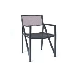 Mesh Outdoor Metallstuhl mit dicken Metallarmen mtd8364