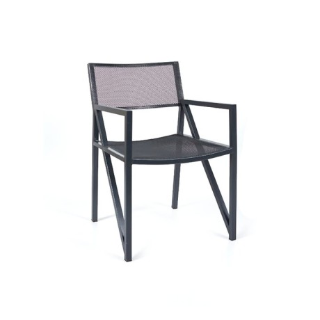  Mesh Outdoor Metal Chair With Thick Metal Arms mtd8364