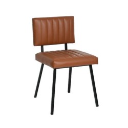 Вътрешен метален стол с тапицирана кожа mti7446