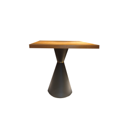 12mm Mermer Görünümlü Metal Ayaklı Kare Kompakt Laminat Masa 1. Sınıf