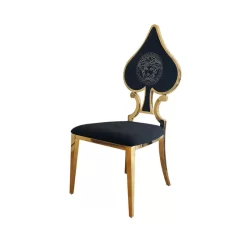 Chaise recouverte de chrome doré en acier inoxydable mps5947
